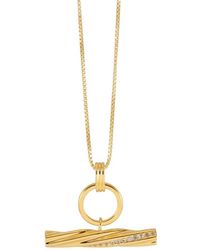 Rachel Jackson - Twisted T Bar Necklace - Lyst