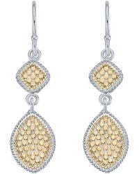 Anna Beck - Double Drop Square Teardrop Earrings - Lyst