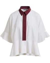 Essentiel Antwerp - Kaylee Cotton Peplum Blouse - Lyst