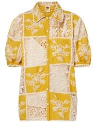FARM Rio - Lace Short Sleeve Shirt - Lyst
