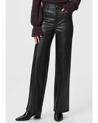 PAIGE - Sasha High Rise Wide Leg Faux Leather Trousers - Lyst