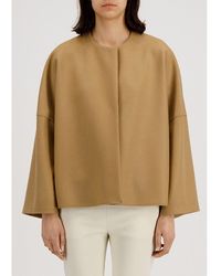 Harris Wharf London - Collarless Virgin Wool Cape - Lyst