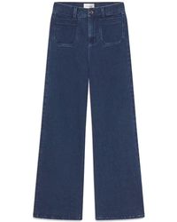 FRAME - Le Slim Palazzo Modern Pocket Flare Jeans - Lyst