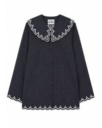 The Tiny Big Sister - Checks Embroidered Neck Dress - Lyst
