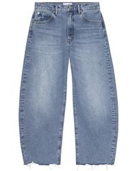 FRAME - The Bubble High Rise Barrel Leg Crop Jean - Lyst
