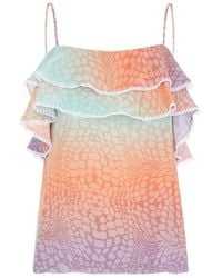 Hayley Menzies Frill Silk Cami - Multicolor