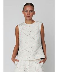 Stella Nova - Heart Printed Bow Top - Lyst