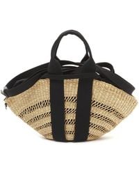 Muuñ - Mini Sophie Lace Straw Bag - Lyst