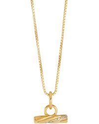 Rachel Jackson - Mini Twisted T Bar Necklace - Lyst
