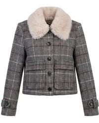 Nooki Design - Gisele Wool Check Coat - Lyst
