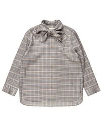 Munthe - Veiling Pussybow Shirt - Lyst