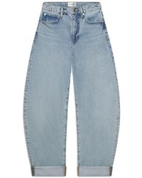 FRAME - The Bubble High Rise Barrel Leg Jeans - Lyst