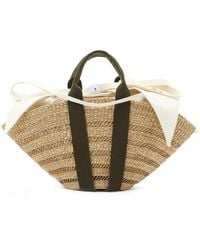 Muuñ - Sophie Lace Straw Bag - Lyst