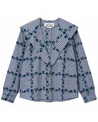 The Tiny Big Sister - Roses Scarf Neck Blouse - Lyst