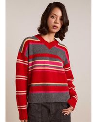 Damson Madder - Rene V Neck Merino Wool Jumper - Lyst