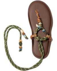 FLOWZE - Flo Twin Bead Cord Tie Sandals - Lyst