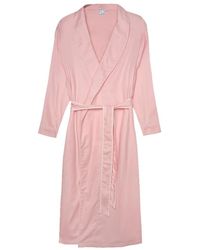 BREATHE - Organic Cotton Herringbone Robe - Lyst