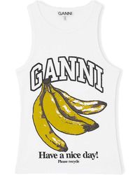 Ganni - Compact Rib Tank Top - Lyst