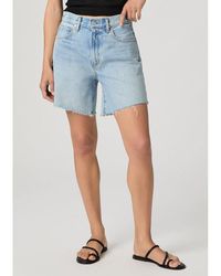 PAIGE - Archie Long Denim Short - Lyst