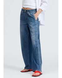 Rag & Bone - Rb Miramar Terry Wide Track Pants - Lyst