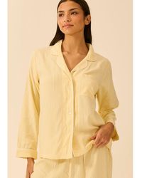 Stripe & Stare - Soft Brushed Woven Pyjama Top - Lyst