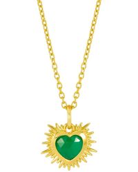 Rachel Jackson - Electric Love May Birthstone Heart Necklace - Lyst