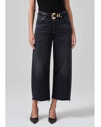 Citizens of Humanity - Ayla Baggy Raw Hem Crop High Rise Jean - Lyst
