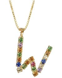 Caroline Svedbom - Initial W Letter Necklace - Lyst