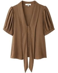 FRAME - Sonnet Silk Blouse - Lyst