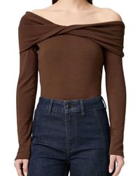 PAIGE - Aaliyah Off Shoulder Top - Lyst