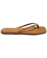 TKEES - Lily Square Toe Suede Flip Flops - Lyst