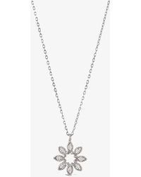 Dinny Hall - 14ct White Gold Jasmine Flower Pendant Necklace - Lyst