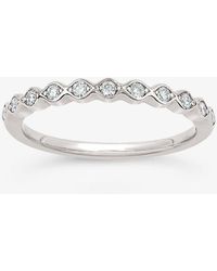 Dinny Hall - 14ct White Gold And Diamond Rosemary Half Eternity Ring - Lyst