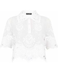 Dolce & Gabbana - Embroidered Polo Shirt - Lyst