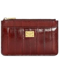 Dolce & Gabbana - Dolce & Gabbana Eel Skin Card Holder - Lyst