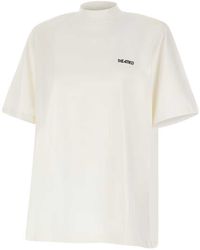 The Attico - High-Neck T-Shirt With Logo Print - Lyst