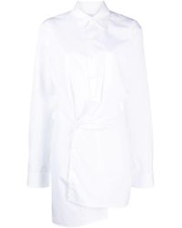 Off-White c/o Virgil Abloh - Off- Asymmetric Shirtdress - Lyst