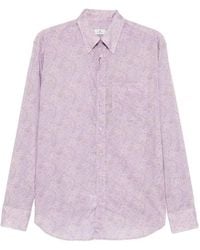 Etro - Camicia Con Bottoni E Stampa Paisley - Lyst