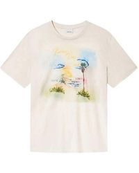 Isabel Marant - Ecru Cotton T-Shirt - Lyst