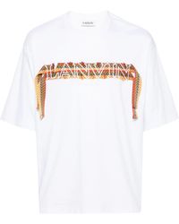 Lanvin - Curb T-Shirt With Embroidery - Lyst