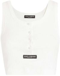 Dolce & Gabbana - Ribbed Tank Top - Lyst