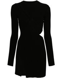 The Attico - Cut-Out Ribbed Knit Minidress - Lyst