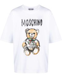 Moschino - T-shirt con stampa Teddy Bear - Lyst