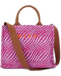 Marni - Small Tote Bag With Print - Lyst
