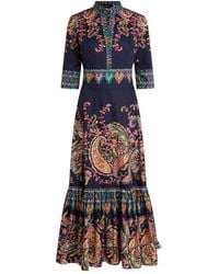 Etro - Long Paisley Print Dress - Lyst