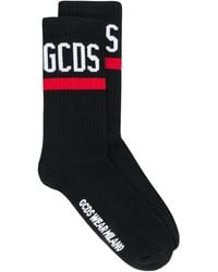 Gcds - Ribbed Socks With Logo - Lyst