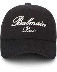 Balmain - Cappello Da Baseball Con Ricamo Signature - Lyst