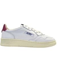 Autry - Medalist Low Bj01 Leather/Suede/Logo/Deep Claret - Lyst