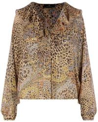 Etro - Camicia Di Seta Stampata - Lyst