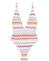 Missoni - V-Neck Swimsuit - Lyst
